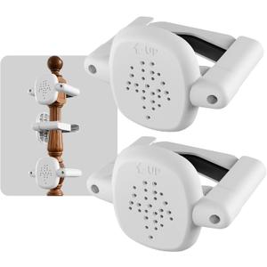 No-Drill Baby Gate Banister Adapter, 2-Pack Stairway Mounting Kit for Mesh, Metal & Retractable Gates, Fits 1 1/2"3 1/3" Round or Square Posts for Stairway, Patio, and Doorway, White