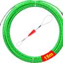 Fish Tape 49FT Wire Fishing Tools Cable Pulling Wire 4.5mm Diameter, Ideal for Cable Runs 15m