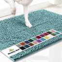 Muddy Mat Shown on TVSuper Absorbent Microfiber Dog Door Mat for Muddy Paws, Non-Slip Washable Pet Rug, Quick Dry Chenille Entryway Carpet, Machine Washable Indoor Outdoor matSeafoam Green 28"x18" (18" x 28")