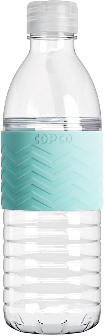 Copco Hydra 16.9 oz Water Bottle with Leak-Proof Lid - Tritan Reusable with Textured Grip Sleeve - BPA-Free, Shatter-Resistant, Dishwasher Safe for Travel, Gym, Work, Outdoors (Robins Egg Blue)