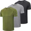 frueo Men's 2 Pack Workout Shirts Quick Dry Moisture Wicking Short Sleeve Mesh Athletic T-Shirts Small