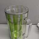 Green Striped Pitcher With 2 Cups 2.5qt
