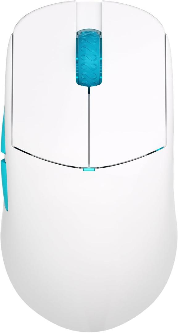Lamzu Atlantis Mini Pro Wireless Gaming Mouse, Ultra Lightweight 51g, Mechanical Switch,Symmetrical,26000 DPI,MCU Nordic 52840,PAW3395 Sensor, 4K Compatible, for Small Hand Gamer-Polar Whtie