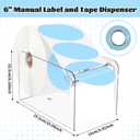 Manual Label Dispenser Acrylic Adjustable Clear Label Holder Sticker Dispenser for Office Home Business Tabletop(10 x 6 x 6 Inch)