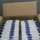 Goodluck 700 Piece Dark Blue Plastic Dinnerware Set for Party, Clear Disposable Plates for 100 Guests, Include: 100 Dinner Plates, 100 Dessert Plates, 100 Pre Rolled Napkins with Cutlery Set, 100 Cups