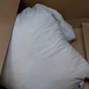 IPYNBAP Reading Pillow with Arms for Adult, Back Pillow for Bed Sitting Up, Shredded Memory Foam Backrest Pillow with Pockets & Removable Washable Cover, Lounging, Watching TV, Reading(20" Beige)