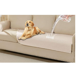 HAOMAIJIA Waterproof Couch Cover for Dogs Washable,Fuzzy Pet Couch Covers for Sofa,Thick Soft Dog Bed Cover Non-Slip Couch Covers for 3 Cushion Couch Sofa Pet Friendly (Off White, 35" x 74")