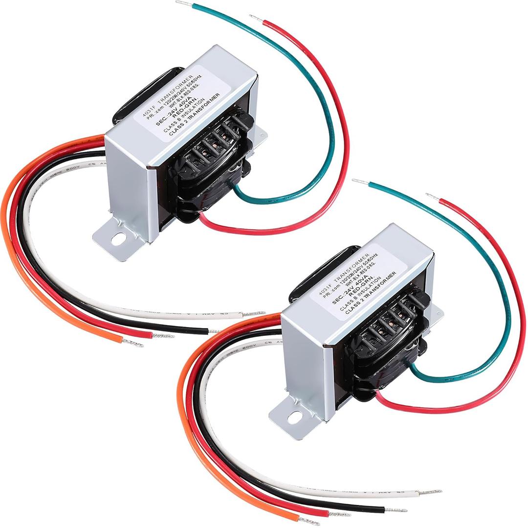 2 PCS 24V Control Transformer 40VA, Primary 120, 208, 240V Secondary 24V, Replacement for HVAC Furnace Multi Tap 4031F PF42440 GT446