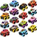 16 Pack Die-cast Mini Monster Truck for Boys and Girls,Pull Back Alloy Trucks Toy,Mini Pull Back Cars,Die-cast Race Cars for Kids Party Favors
