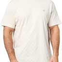 Guess Mens Short Sleeve Small Triangle Knit (X-Large, Muted Stone)