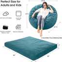 Bean Bag Chairs for Adults - Giant Bean Bag Convertible Floor Sofa
3 IN 1 Lounger Couch Sofa, Memory Foam Filling, Removable Velvet Cover, Machine Washable,Bedroom Living Room, Youth Lake Blue