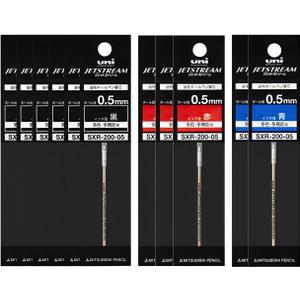Mitsubishi pencil jet stream for PRIME replacement Wick SXR-200-05 mix free 10 pieces set (black, red, blue)