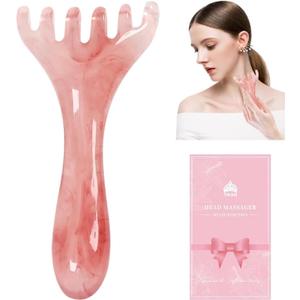 TAIHI Scalp Massager, Manual Head Massager Gua Sha Tool, Natural Resin Scalp Comb for Hair Growth, Body Relaxing, Neck Shoulder Relief, with Gift Box for Family Friends