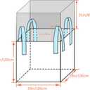 FIBC Bulk Bag - 2650 lbs Capacity, 39x39x39 inches, Polypropylene (PP), Open Top, White, Rectangular, Reusable, 1-Pack