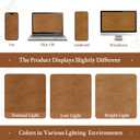 LAMIT 90 Inches Velvet Panels for Living Room, Golden Brown Thermal Blackout Curtains Room Darkening Back Tab and Rod Pocket Panels for Mid Century Decor Bedroom, 2 Panels, 52 x 90 Inch