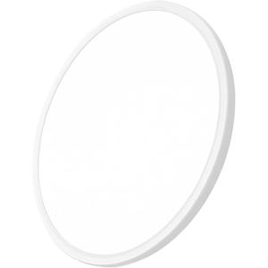 24 Inch Large LED Flush Mount Ceiling Light, 50W,5480LM, 3000K/4000K/6000K CCT Selectable,White Round Flat Panel Low Profile Ceiling Light Fixtures for Hallway, Kitchen, Bedroom, Laundry Room, 24" 1PK