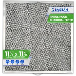 Stove Hood Vent Filter 11.6 x 11.2 BPQTF S99010317 Compatible with Broan Range Hood Filter Replacement for Ductless Overhead - Metal Mesh Filters Grease and Carbon Freshens Kitchen Oven Air (1-Pk)