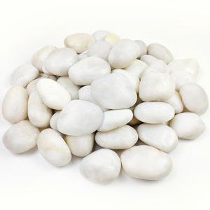 YISZM 40lbs Large River Rocks for Landscaping, 3-4" White Pebbles for Garden Design, Hand-Picked Smooth Stones for Fish Tank, Flower Pots, Indoor Water Fountains, Pathways, Backyard