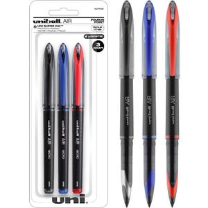 Uni-ball 1927595 Air Rollerball Pen .7 mm Assorted Ink 3/Pack