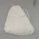 24 Inch White Knitted Small Christmas Tree Skirt, Chunky Cable Knit with Braided Scalloped Edge, Perfect for Xmas Holiday Decorations