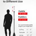 Abahub SUP Paddle - 3 Piece Adjustable Paddles - Lightweight Stand-up Paddle Oars for Paddleboard, Adjustable Aluminum Alloy Shaft 68" - 84", Black/Blue/Green/Orange/Red/Yellow Plastic Nylon Blade