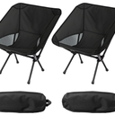 Wind Tour Portable Camping Chair Foldable Outdoor Chair for Hiking Camp Backpacking Lawn Beach Fishing Picnic with Carry Bag (Black-2)
300+ bought in past month