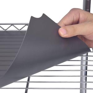 Slendor Wire Shelf Liner Value Pack of 5 Heavy Duty Waterproof Non-Adhesive Industrial Strength Plastic Mats for Tier Shelving Unit, 18 x 48 Inch Gray
