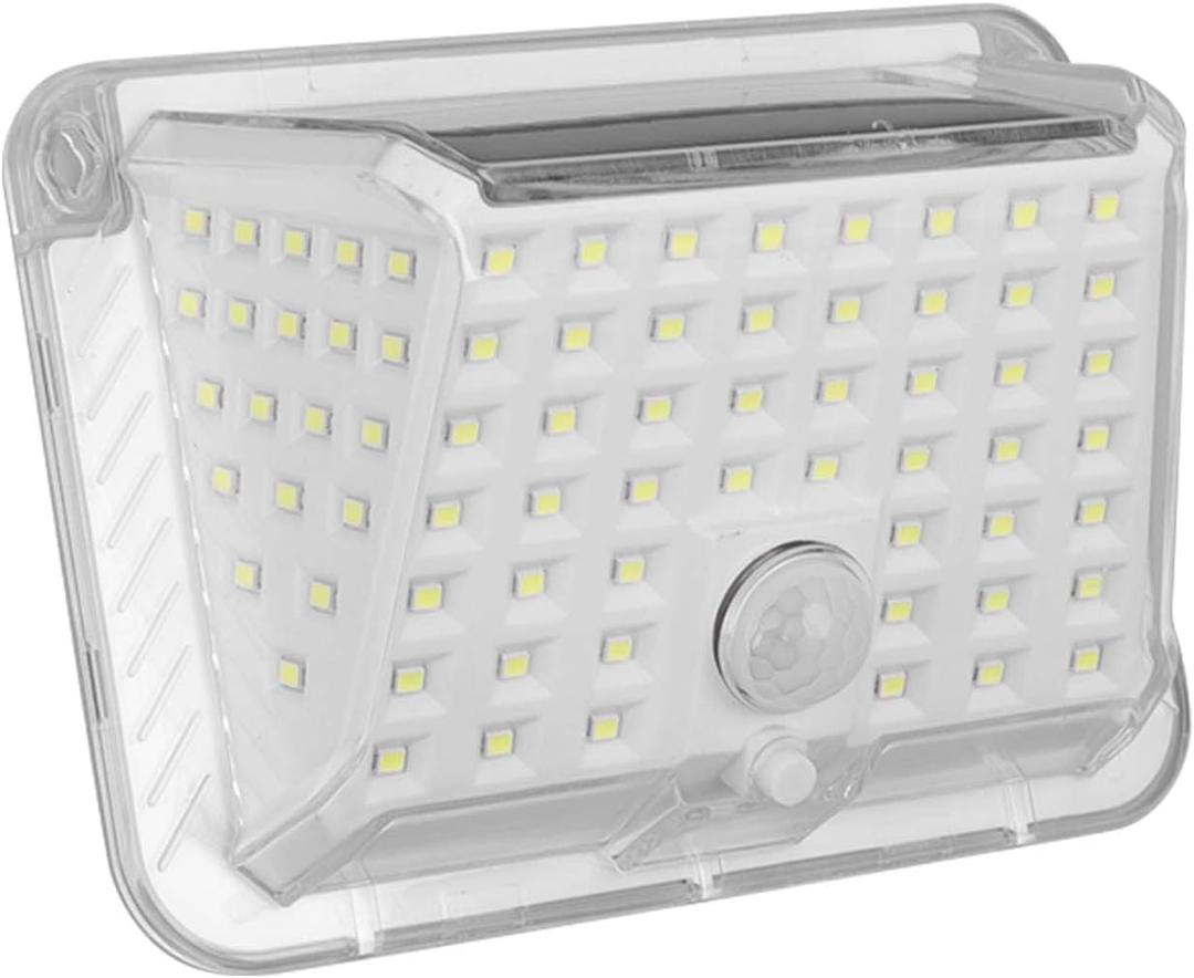 EVGATSAUTO Solar Motion Detector Wall Lamp with LED Sensor Light, 90 LEDs, 3 Modes, 270 ° Wide Angle Lighting, IP65, for Front Door, Courtyard, Garage