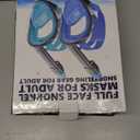 QingSong Full Face Snorkel Mask for Adults, Snorkeling Gear with Camera Mount, 180 Degree Panoramic View Snorkel Set Anti-Fog Anti-Leak (Large-X-Large, 2 Pack - Black+Pink)