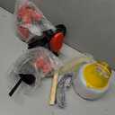 Paint Sprayer, 550W HVLP Spray Gun, 1200ml, 4 Nozzles, 3 Patterns, Red