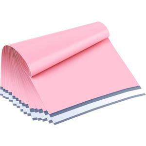 UCGOU Poly Mailers 19x24 Inch Light Pink 50 Pack Extra Large Shipping Bags Strong Thick Mailing Envelopes Self Seal Adhesive Waterproof and Tear Proof Boutique Postal for Clothing Quilt and More