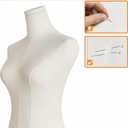 Female Dress Form Mannequin Torso with Adjustable Stand for Sewing, 32-24.4-33.5 inches