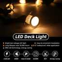 Recessed LED Deck Light Kits 16 Pack, IP67 Waterproof Outdoor Landscape In-ground Lighting, 12V Low Voltage Deck Lighting for Garden,Yard,Patio,Step,Stair,Floor Decoration.