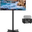 Rfiver Mobile TV Cart Rolling TV Stand for 23-60 Inch Screens, Portable TV Stand on Wheels with Tilt and Height Adjustable, Outdoor TV Mount Stand Holds up to 88 lbs for Home Office MAX VESA 400x400mm