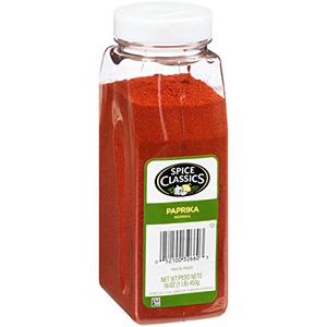 Spice Classics Paprika, 16 oz - One 16 Ounce Container of Red Paprika Seasoning, Perfect as a Garnish or Use on Pork, Chicken, Soup, Pastas, Fish and More. Jun 29 27