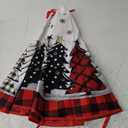 Christmas Tree Skirt 48 Inch, Red and Black Buffalo Plaid Xmas Tree Skirt, Winter Christmas Tree Mat for Home Party Holiday Indoor Outdoor Decorations