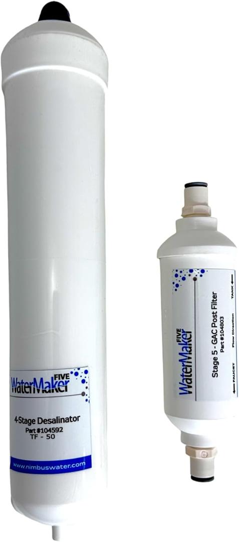 Nimbus WaterMaker 5 Replacement Water Filter Kit, Nimbus 104208, 104592, 101803, Pelican 104863, Genesis Ecospring Watermaker