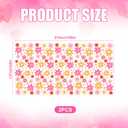 2pcs Daisy Tablecloth, 54 x 108 Inch Plastic Bohemian Floral Tablecloth Vintage Hippie Flowers Rectangular Tablecloth for 70s Birthday Baby Shower Wedding Party Table Cover Decoration