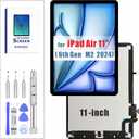 ZTR for iPad Air 11'' (2024) M2 (iPad Air 6 6th Gen 11") A2902 A2903 A2904 Display LCD Touch Screen Digitizer Full Assembly with Repair Kit
