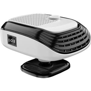 Portable Car Heater 12V/24V Fast Heating Defogger With Thermostat 2 in 1 Heating Cooling Car Space Heater For Fog Frost Removal (Color : White 12V Cars)
