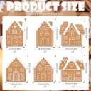 12 Pcs Christmas Gingerbread House Ornaments 3.5 Inch Clay Christmas Tree Cookie Decorations for Xmas Hanging Tree Decoration with Strings Home Decor Ornaments House Shaped