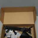 Led Desk Lamp for Home Office - Adjustable Gooseneck Table Stand with Clamp 5 Color Modes and 10 Brightness for Architect Puzzle Light Reading Craft Computer Work Study Sewing(Black)