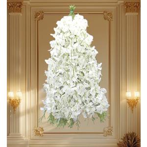 10 Pcs 60cm Wisteria Hanging Flowers, Artificial Wisteria Hanging Flowers for Wedding Decoration, Vines for Bedroom Home Wall Decor (White)