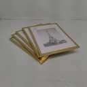 upsimples 12x16 Picture Frame Set of 5, Display Pictures 8.5x11 with Mat or 12 x 16 Without, Wall Gallery Poster Frames, Gold