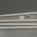 MEXAU White Tension Curtain Rods 41-146 In Extra Long Outdoor Patio Curtain Rods No Drilling Adjustable Heavy Duty Tension Rods for Windows Bathroom Living Room Curtains, Rod Diameter 1.26In