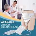 Wearable Urine Collector for Men External Catheter for Men Comfortable Secure Fit with Flexible Tubing for Everyday Home and Overnight Use, Elderly Men Blue, One Size