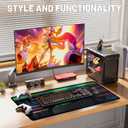 Excel Cheat Sheet Desk Pad Set  31.8"x11.8" Large 3-in-1 Excel Mouse Pad with Keyboard & Mouse Wrist Rest, Ergonomic Non-Slip Office Mat for Home & Work