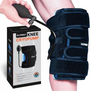 Knee CryoPump | Adjustable and Reusable Knee Ice Pack Wrap for Knee Pain Relief | Universal Fit with Adjustable Compression Pump | Knee Ice Wrap for Men and Women