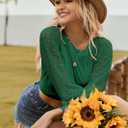 Uhiger Womens Long Sleeve Tops Fashion Cute Lace Blouses Business Casual Crew Neck Shirts 2026 Trendy Work Outfits (M)