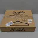 6 Pack Velvet Suit Hangers for Men with 360 Rotating Hooks, Space-Saving Non-Slip Jacket Hangers for Dress, Pants, Shirts, Skirts, Ties (Black)